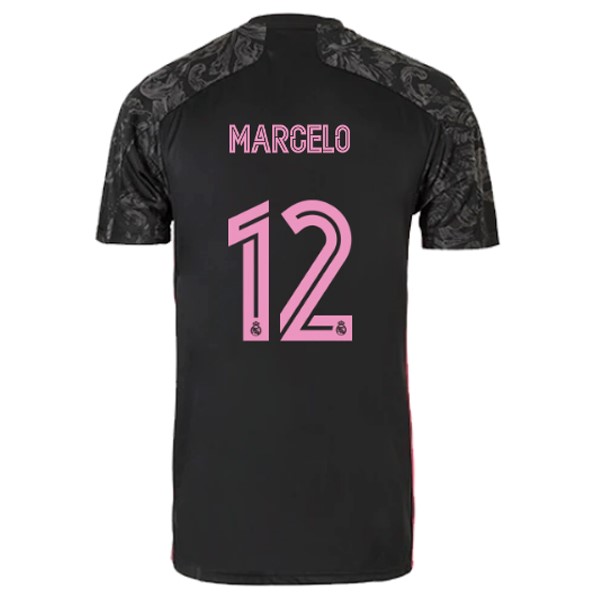 Camiseta Real Madrid Replica Tercera Ropa NO.12 Marcelo 2020/21 Negro